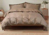 Постельное белье сатин Premium Lotus Home - Dakota Modern Coffee (Турция), евро